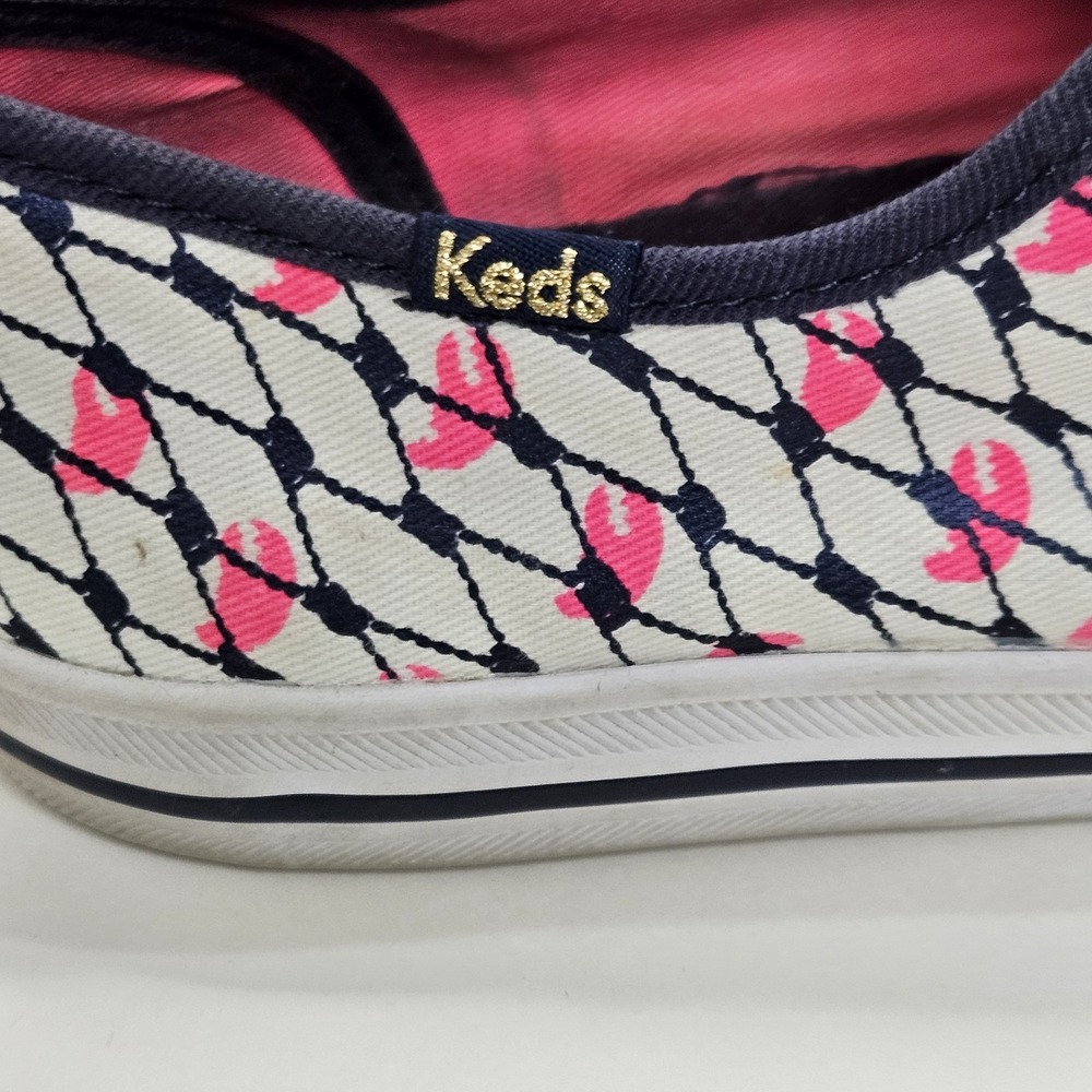 Keds collab Alania Marie Sneakers Lobster Print Canvas Lace Up Casual Shoes 9.5 - Picture 3 of 6